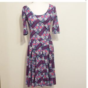 LULAROE geometric print dress